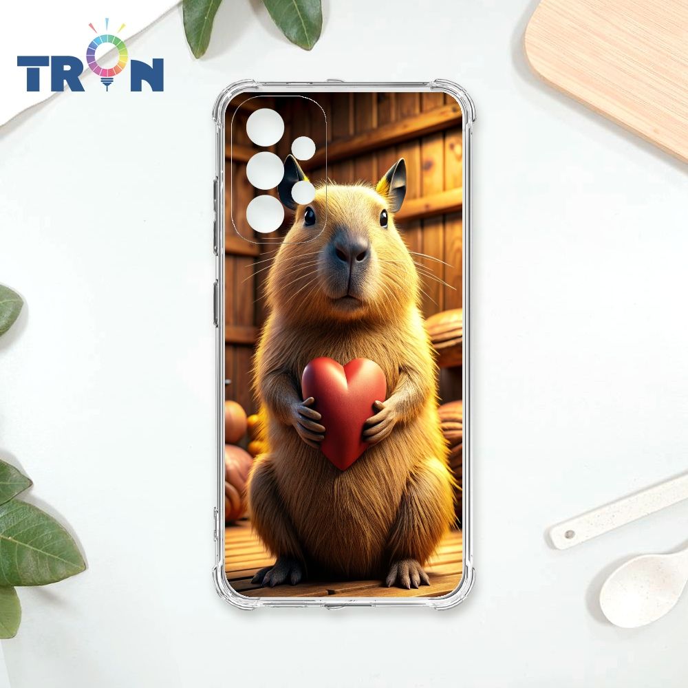  TRON 三星 A53 5G 懷抱著愛心的動物 四角防摔殼 手機殼