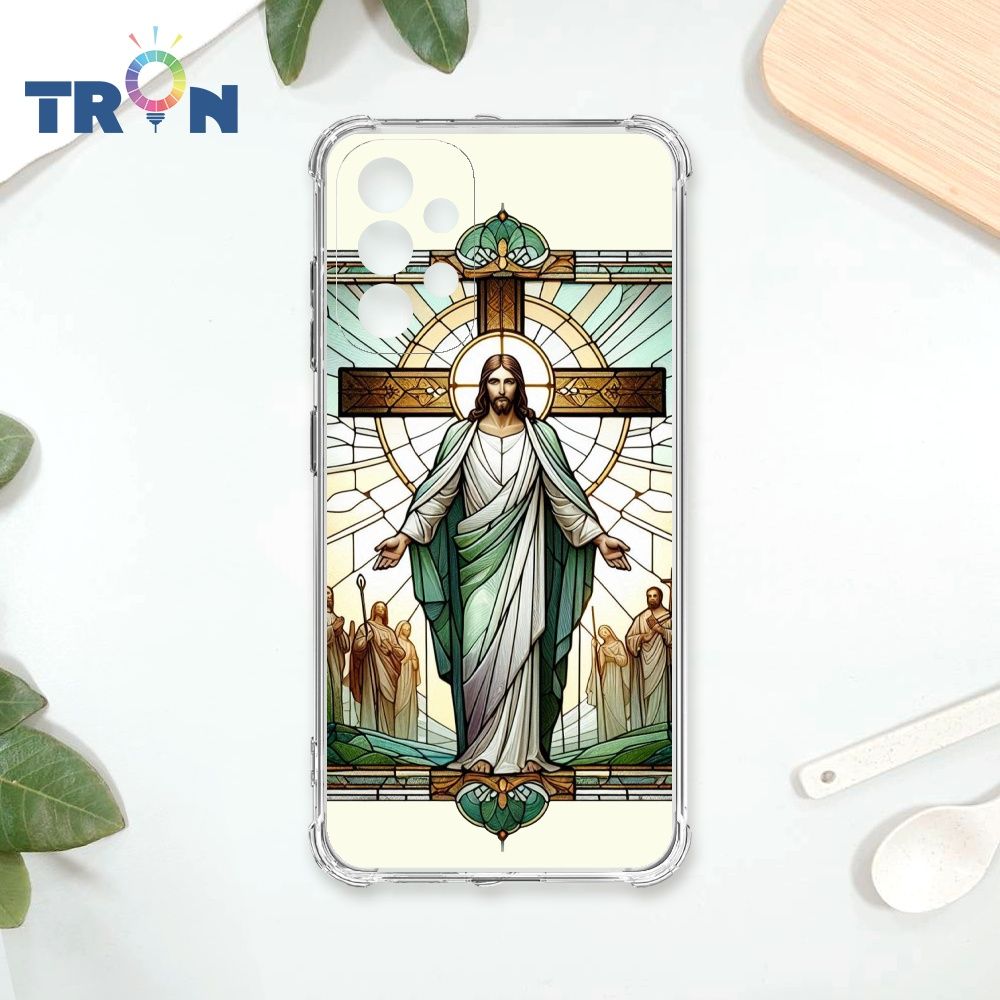  TRON 三星 A53 5G 耶穌彩繪玻璃 四角防摔殼 手機殼
