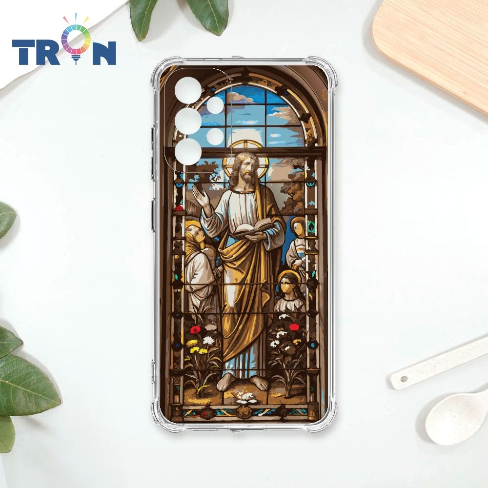  TRON 三星 A53 5G 耶穌彩繪玻璃 四角防摔殼 手機殼