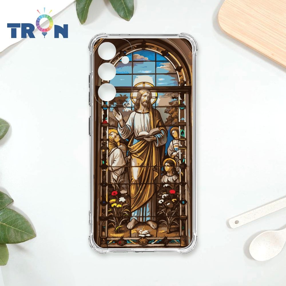  TRON 三星 A54 耶穌彩繪玻璃 四角防摔殼 手機殼