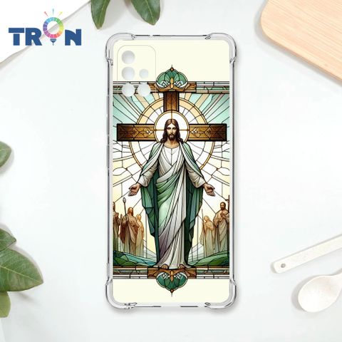 TRON 三星 A71 5G 耶穌彩繪玻璃 四角防摔殼 手機殼