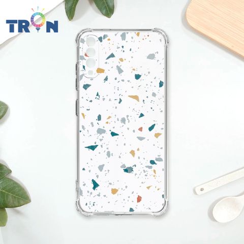 TRON 三星 A70 彩色幾何小磨石子A款 四角防摔殼 手機殼