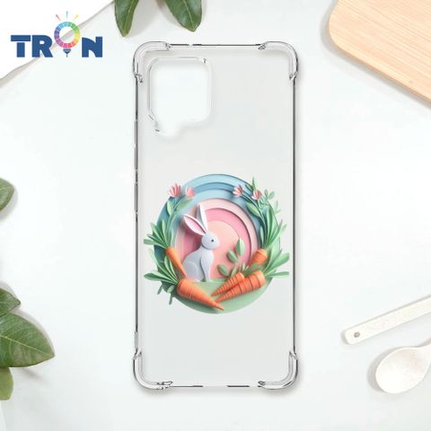 TRON 三星 A42 可愛紙雕兔子 四角防摔殼 手機殼