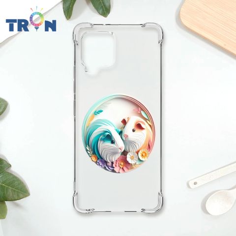 TRON 三星 A42 可愛紙雕天竺鼠 四角防摔殼 手機殼