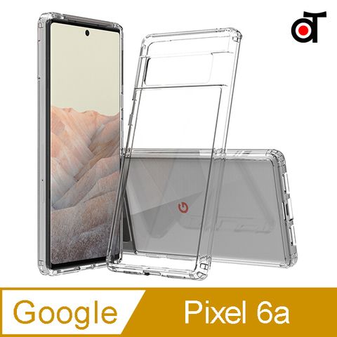 Google Pixel 6aATO 超薄 TPU 透明邊框 + 硬質透明背蓋 手機殼