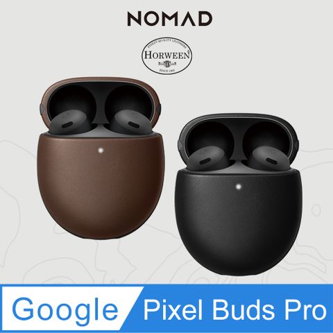 美國NOMADxHORWEEN Pixel Buds Pro專用皮革保護收納盒➟藍牙配對免拆卸適用於Pixel Buds Pro