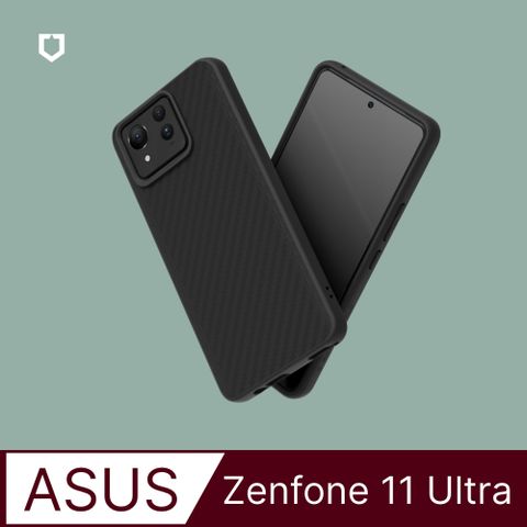 【犀牛盾】ASUS Zenfone 11 Ultra SolidSuit 防摔背蓋手機保護殼-碳纖維紋路