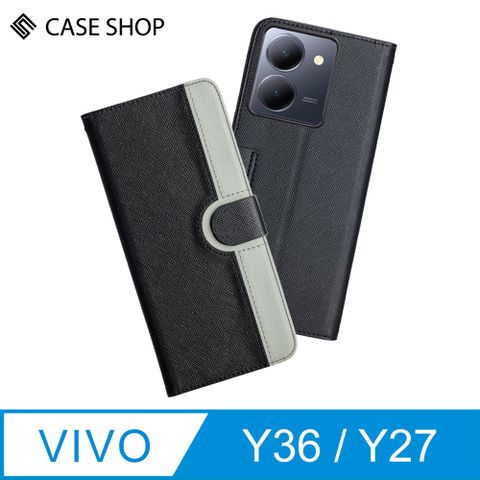 CASE SHOP vivo Y36／Y27 通用側掀皮套➟內襯卡片夾層、高質感紋路皮料