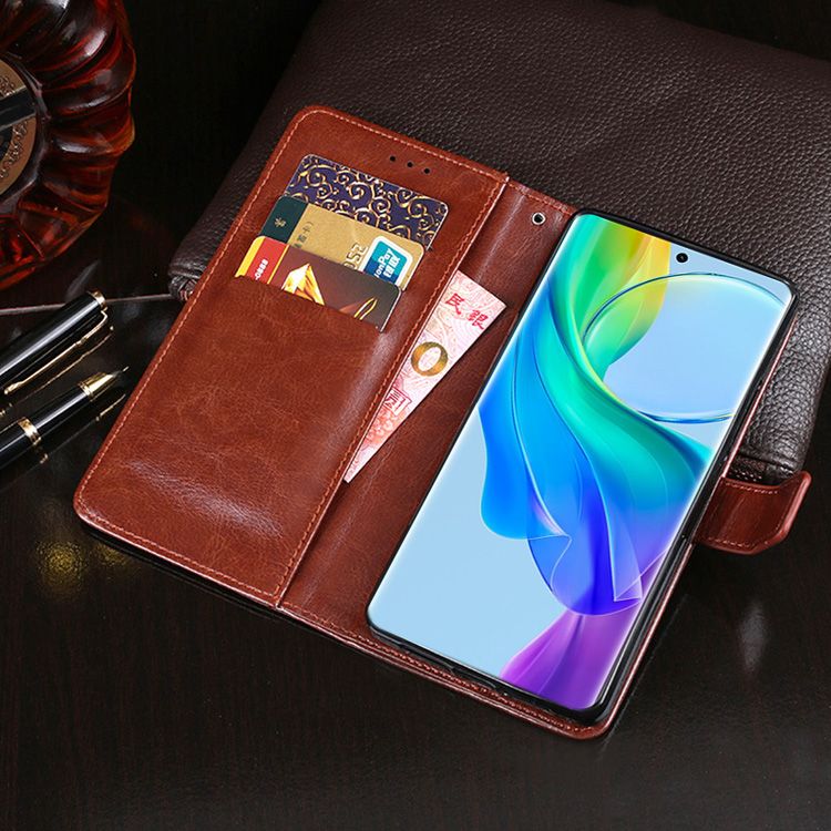 IN7  瘋馬紋 vivo Y78 5G (6.78吋) 錢包式 磁扣側掀PU皮套 吊飾孔 手機皮套保護殼-紅色