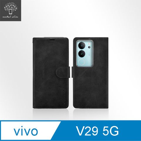 for Vivo V29 5G高仿小牛皮前扣磁吸內層卡夾皮套