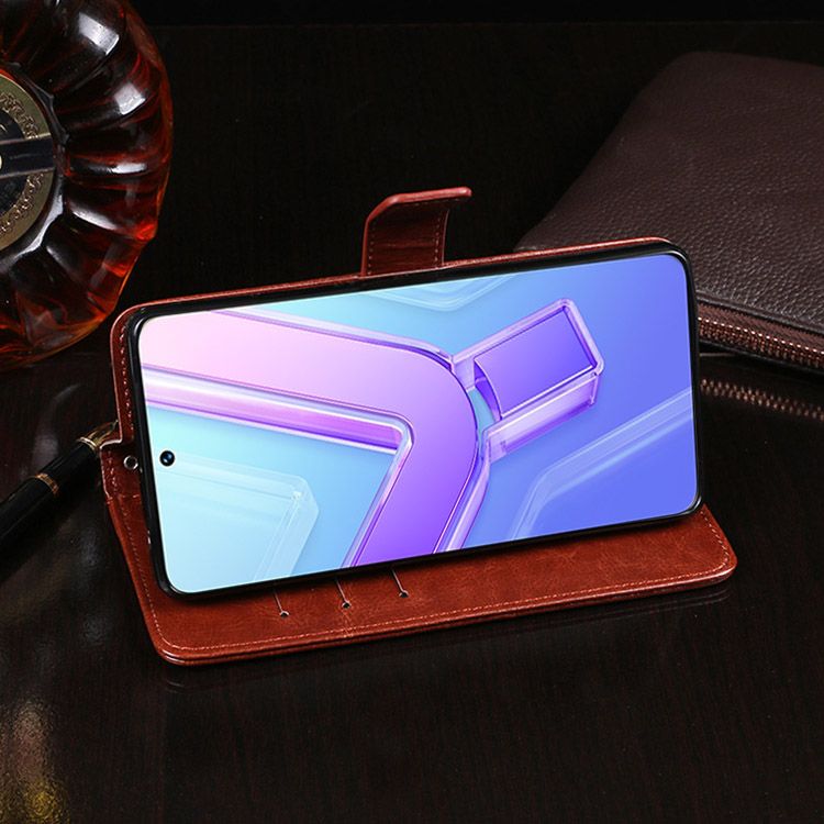IN7  瘋馬紋 vivo Y100 5G (6.67吋) 錢包式 磁扣側掀PU皮套 吊飾孔 手機皮套保護殼