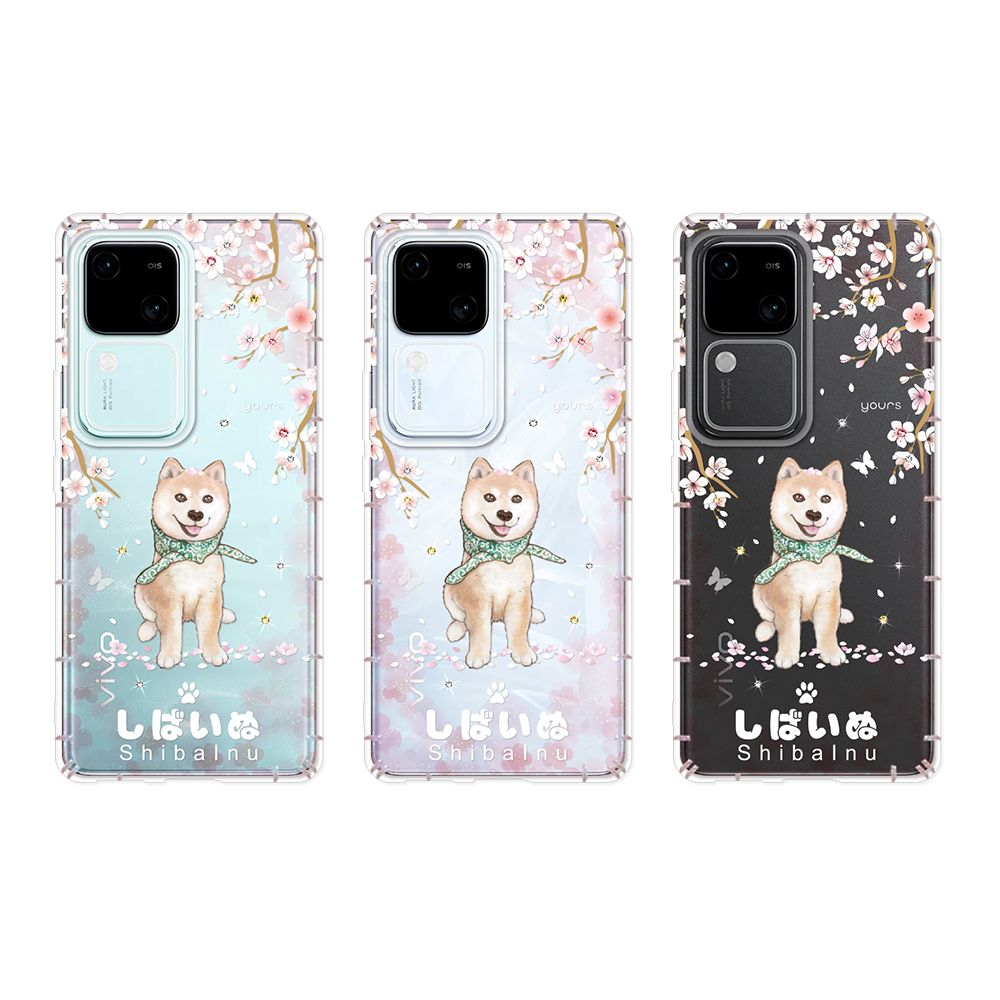 YOURS VIVO 全系列 奧地利彩鑽防摔手機殼-柴犬(V40Pro/X200/V30/Y38/V23/X100/X90/X80/X70/X60/Y21s/Y16/Y76)
