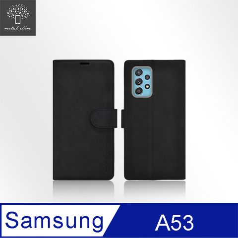 for Samsung Galaxy A53 5G膚感前扣磁吸內層卡夾皮套