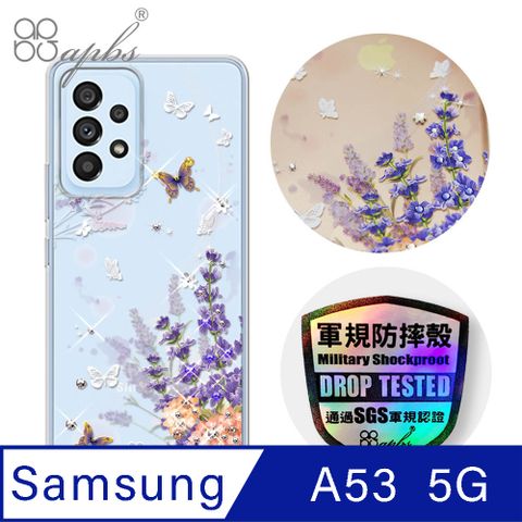 APBS apbs Samsung Galaxy A53 5G 輕薄軍規防摔水晶彩鑽手機殼-普羅旺斯