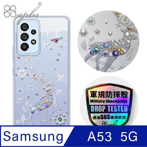 APBS apbs Samsung Galaxy A53 5G 輕薄軍規防摔水晶彩鑽手機殼-魔法麋鹿