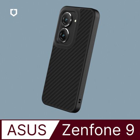 【犀牛盾】ASUS Zenfone 9 (5.9吋) SolidSuit 防摔背蓋手機保護殼-碳纖維紋路