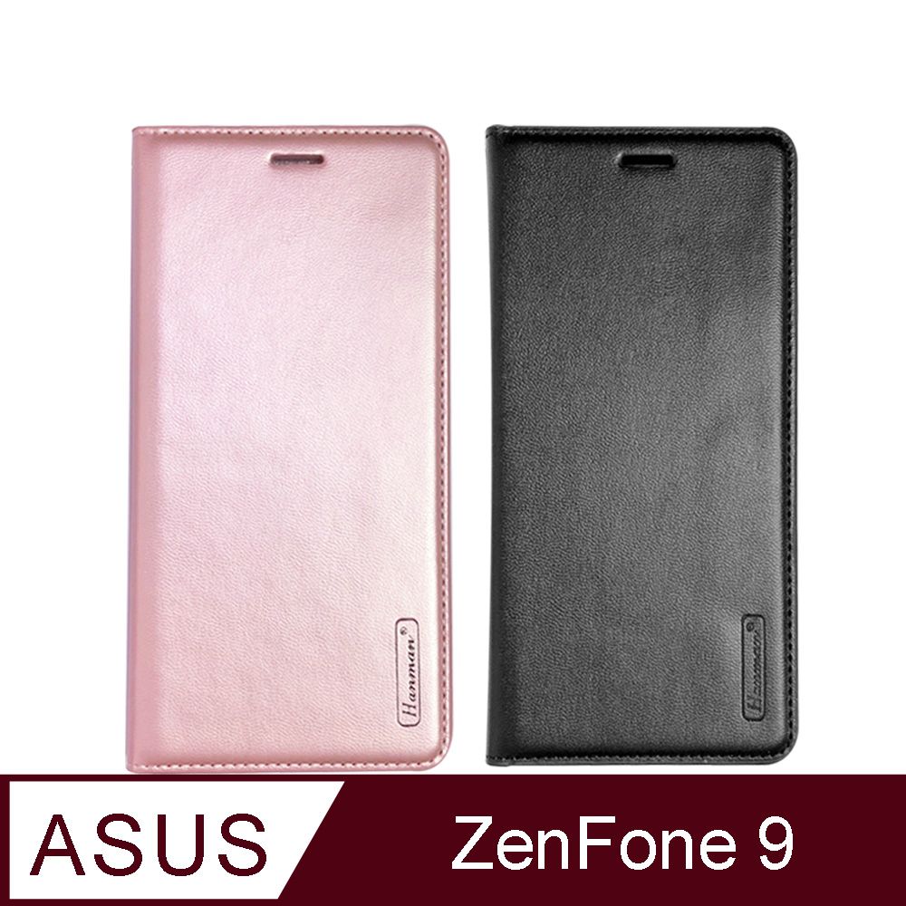 ASUS 華碩 Hanman 韓曼  Zenfone 9 細膩親膚皮套附皮質掛繩 體積輕薄 隱形磁吸 可立式側掀手機殼/保護套