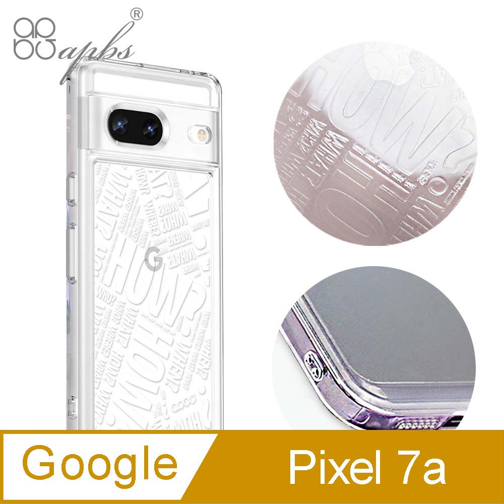 APBS apbs Google Pixel 7a 浮雕感防震雙料手機殼-4W