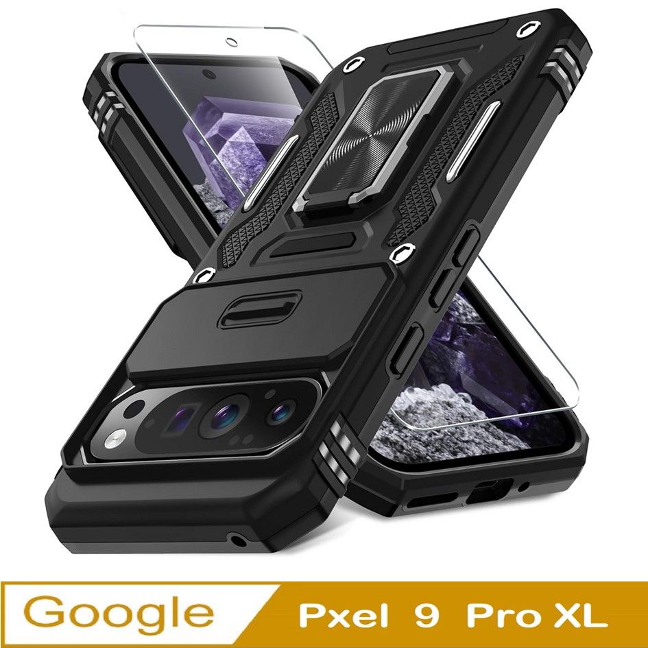  【ACE-CASE】Google Pixel 9 Pro XL 客將推窗護鏡頭支架收納吸磁  手機殼  保護殼 保護套