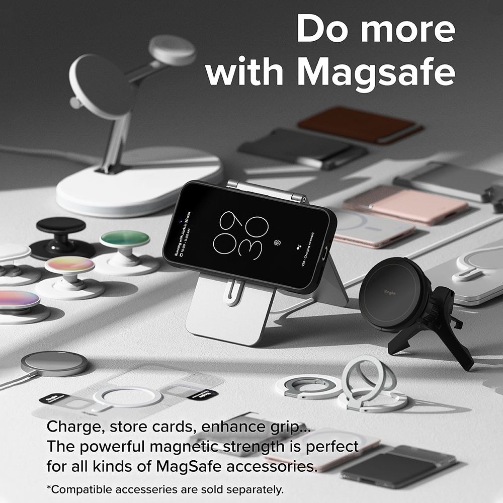 Do morwith MagsafeeCharge, store cards, enhance gripThe powerful magnetic strength is perfectfor all kinds of MagSafe accessoriesCompatible accesseries are sold separately