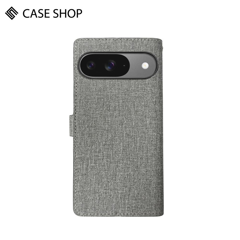 CASE SHOP  Google Pixel 9 / 9 Pro前收納側掀皮套-黑