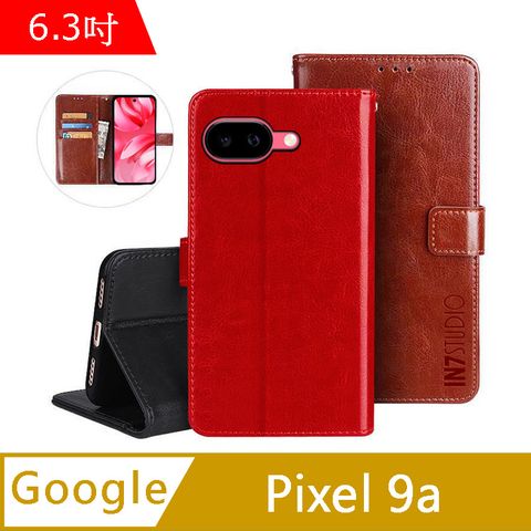 IN7 瘋馬紋 Google Pixel 9a (6.3吋) 錢包式 磁扣側掀PU皮套