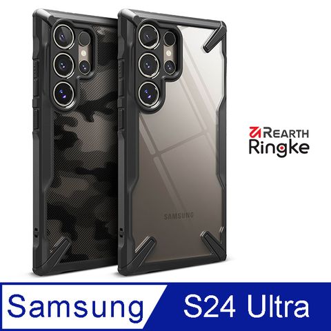 Ringke Fusion-X三星 Galaxy S24 Ultra 透明PC防刮背蓋 + TPU防摔防撞邊框 手機保護殼
