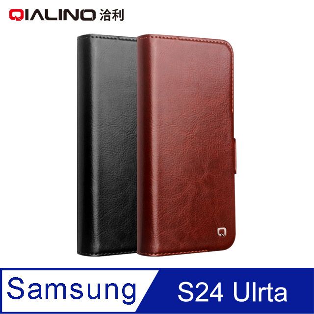 QIALINO  SAMSUNG 三星 Galaxy S24 Ultra (磁扣款) 可站立 可插卡