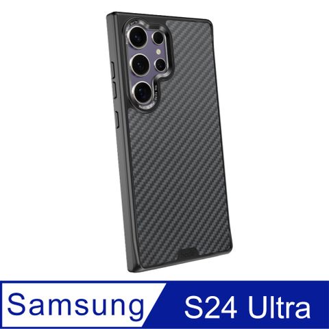 hoda Samsung Galaxy S24 Ultra MagSafe 幻石磁吸式軍規防摔保護殼-凱芙拉纖維
