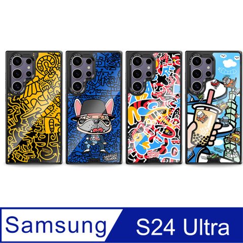 hoda 聯名 藝術家米豆 Samsung Galaxy S24 Ultra MagSafe 幻石磁吸式軍規防摔保護殼 (玻璃背板)