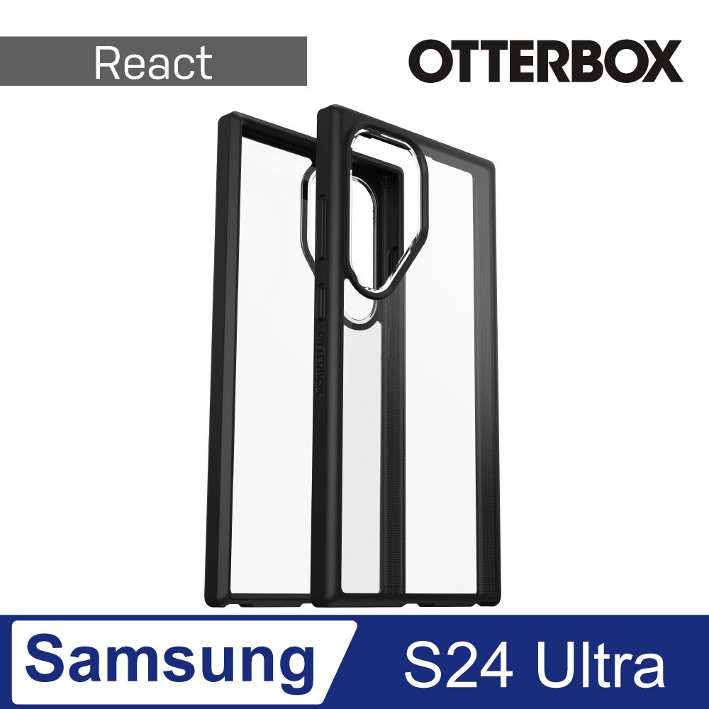 OTTERBOX  Samsung Galaxy S24 Ultra React 輕透防摔殼-黑透