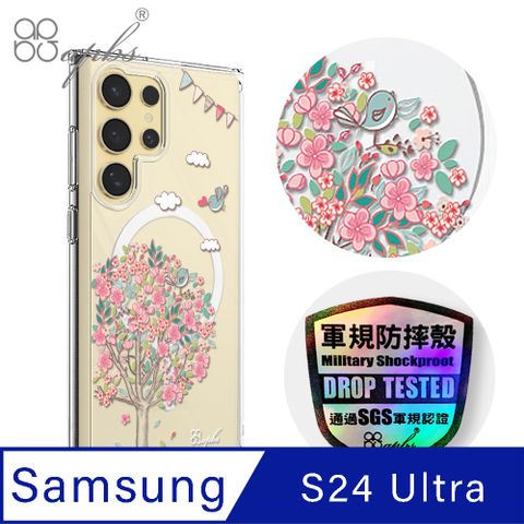 APBS Samsung S24 Ultra 輕薄軍規防摔磁吸手機殼-相愛