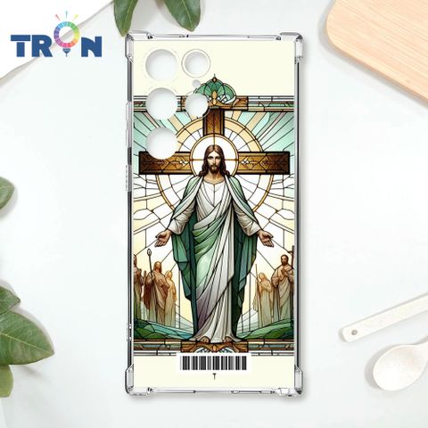 TRON 三星 S24 Ultra 耶穌彩繪玻璃  載具 四角防摔殼 手機殼