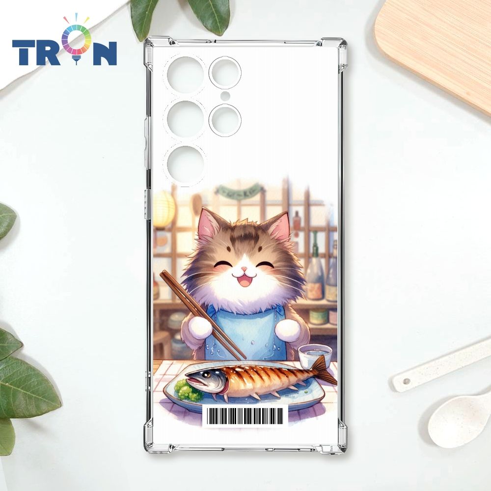  TRON 三星 S24 Ultra 貓咪美食評鑑家  載具 四角防摔殼 手機殼