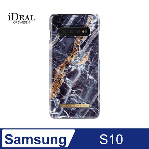 iDeal Of Sweden Samsung Galaxy S10 北歐時尚瑞典流行手機殼-挪威蓋倫格藍金大理石
