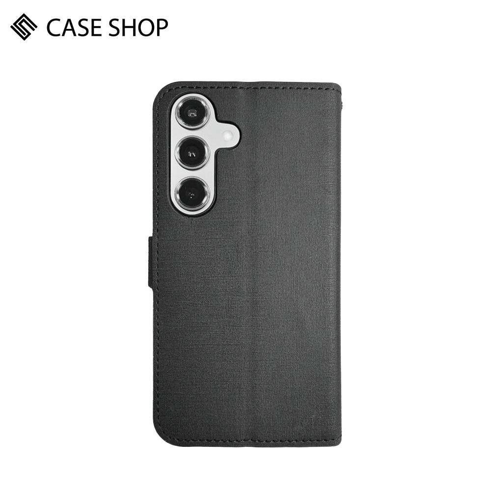 CASE SHOP  Samsung S24 前收納側掀皮套-黑