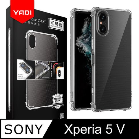 YADI 亞第 SONY Xperia 5 V 6.1吋 2023 專用 方米爾標準認證軍規手機空壓殼