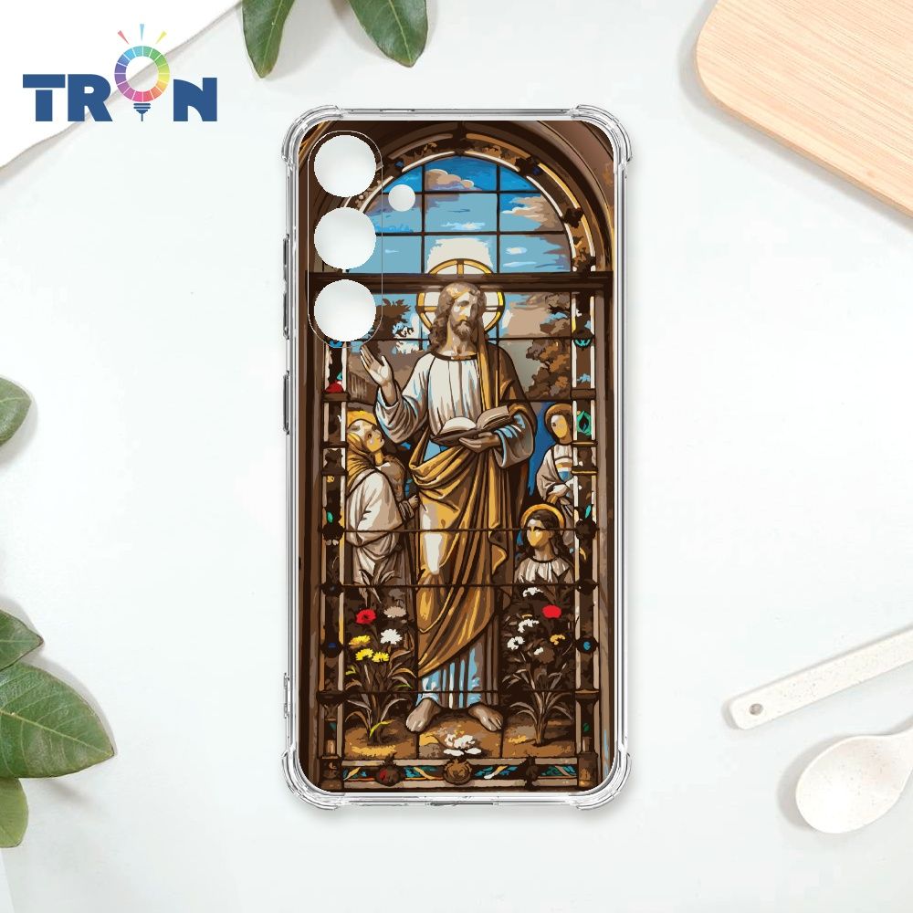  TRON 三星 S24 耶穌彩繪玻璃 四角防摔殼 手機殼