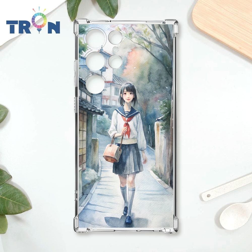  TRON 三星 S23 Ultra 水彩少女 四角防摔殼 手機殼