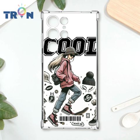 TRON 三星 S23 Ultra 雜誌風潮流女孩  載具 四角防摔殼 手機殼