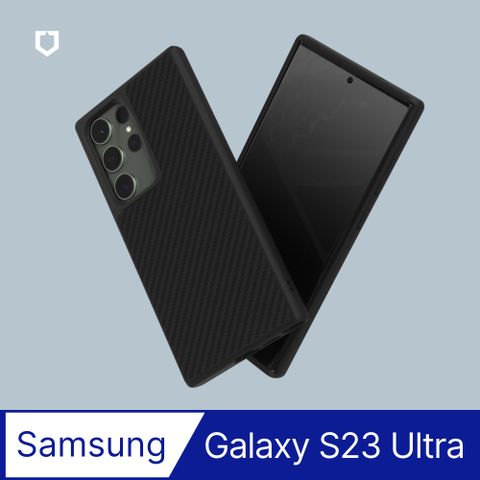 【犀牛盾】Samsung Galaxy S23 Ultra (6.8吋) SolidSuit 經典防摔背蓋手機保護殼-碳纖維紋路