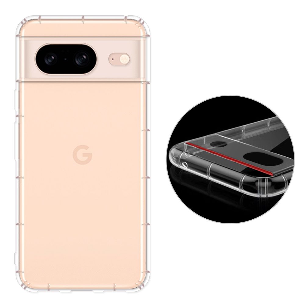 RedMoon Google Pixel 8 鏡頭全包覆防摔透明TPU手機軟殼