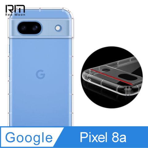 RedMoon Google Pixel 8a 鏡頭全包覆防摔透明TPU手機軟殼