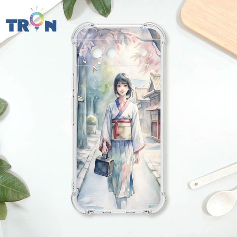 TRON GOOGLE Pixel 8A 水彩少女 四角防摔殼 手機殼