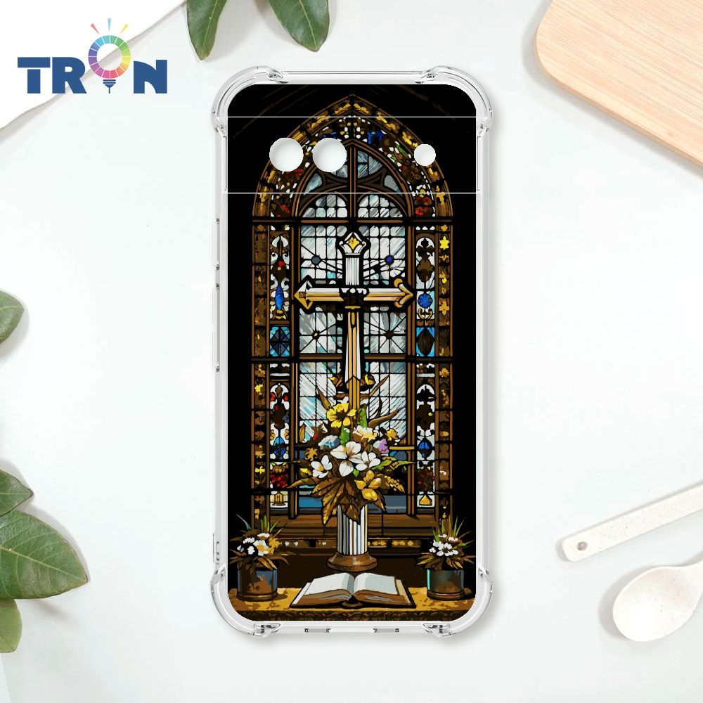  TRON GOOGLE Pixel 8A 十字架彩繪玻璃 四角防摔殼 手機殼
