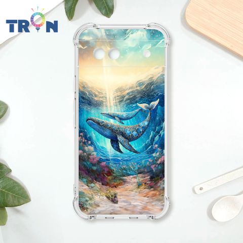 TRON GOOGLE Pixel 8A 大海鯨魚系列 四角防摔殼 手機殼
