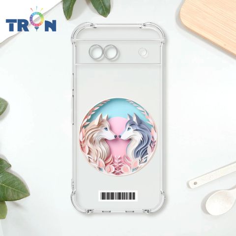 TRON GOOGLE Pixel 8A 可愛紙雕哈士奇  載具 四角防摔殼 手機殼