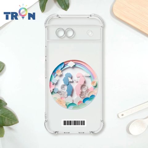 TRON GOOGLE Pixel 8A 可愛紙雕貴賓狗  載具 四角防摔殼 手機殼