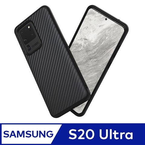 【犀牛盾】Samsung Galaxy S20 Ultra (6.9吋) SolidSuit 防摔背蓋手機保護殼-碳纖維紋路