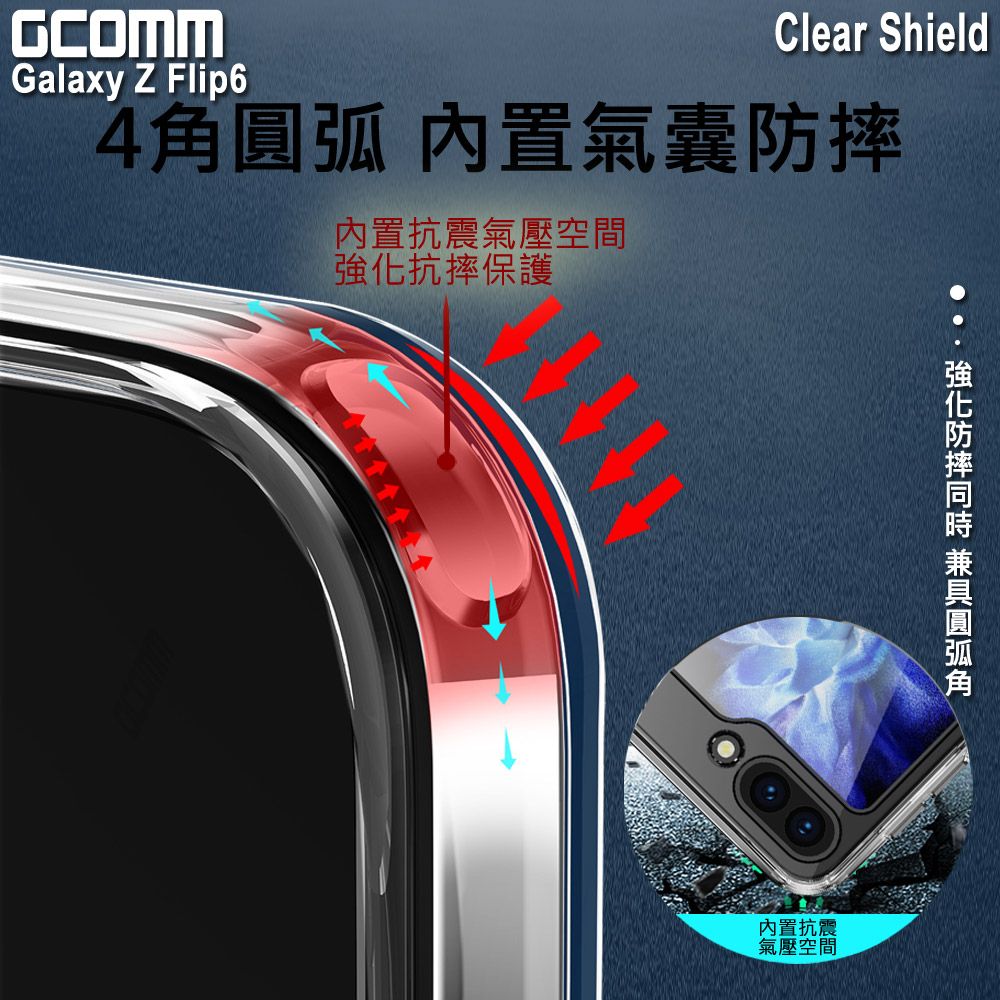 GCOMM  Clear Shield 晶透厚盾抗摔殼 三星 Z Flip6